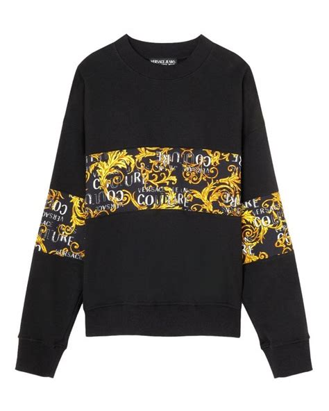 versace jeans neoprene jumper black|versace jeans couture.